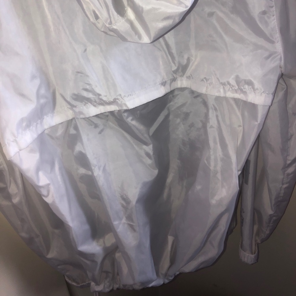 White Windbreaker jacket